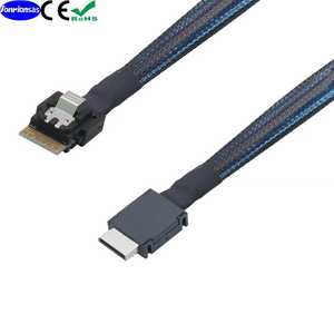 สายเคเบิลมินิซาส Sff 8611 ถึง 8654 4I 0.5M สีดำ สำหรับการถ่ายโอนข้อมูลเซิร์ฟเวอร์ - Product Image 2