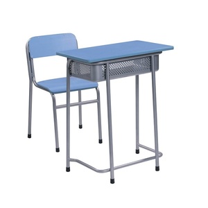 Prix d'usine – Ensemble bureau et chaise d'écolier moderne de haute qualité en métal et contreplaqué PT-306I – Bureau individuel et chaise pour étudiant - Product Image 1