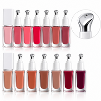 Gloss à lèvres végétalien à marque privée, marron rose, longue tenue, waterproof, hydratant, anti-transfert, effet miroir, haute brillance