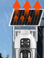 Caméra de sécurité à dôme 4G solaire sans fil 4MP avec détection AOV AI Capteur CMOS Vision nocturne pour usage agricole
