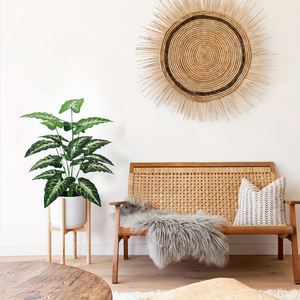 Plante en pot de palmier tropical et grandes feuilles de bananier artificielles en plastique pour jardins extérieurs et décorations de fête - Product Image 4