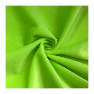 Màu Xanh Lá Cây Tươi Sáng Màu Siêu Mềm FDY Velvet/Velboa Fleece Vải Đối Với Trang Chủ Dệt Sofa Cover