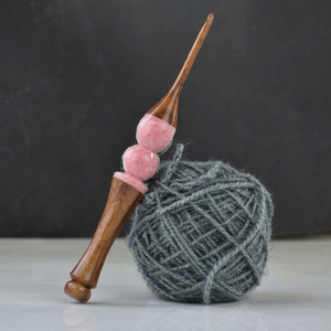 Luxury Epoxy Resin Wooden <b>Crochet</b> <b>Hook</b> Comfortable Grip Handmade Knitting Accessory for Daily Crafting Use - Product Image 1