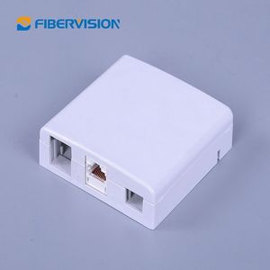 FIBERVISION X3-EFE FTTH 86 Type FOB Fiber Outlet Box Hybrid Access Terminal Box 1SC 2 <span class=keywords><strong>RJ45</strong></span> Fiber Optic Faceplate Wall Socket - Product Image 4