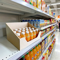 Présentoir de comptoir en carton ondulé personnalisé pour la vente au détail (CDU/PDQ) – Étagère pour vitamines, chips, snacks, conserves, céréales, bonbons gélifiés