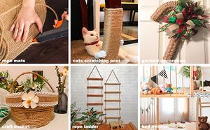 HEMP <strong>Rope</strong> 100% Natural Jute <strong>Rope</strong> 6 mm 8 mm Strong Jute Twine Protecting Stair Handrail Water <strong>Pipe</strong> Guardrail - Product Image 4