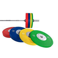 Plaques de musculation en caoutchouc de haute qualité YX, plaques de poids standard de 20 kg, 45 lb, 5-25 kg, ensemble de plaques de poids colorées