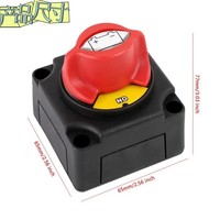 Interrupteur de déconnexion de batterie 75A, coupe-circuit rotatif pour voiture, camping-car, bateau - Robuste
