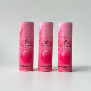 Tubo de bálsamo labial compostable ecológico hecho a mano, caja cosmética redonda artesanal fina con Material de papel reciclable, Impresión de Desaparición - Product Image 4