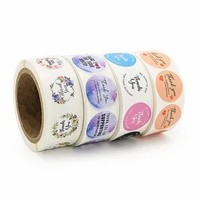 Rouleau de vinyle autocollant imperméable, impression personnalisée de logo, étiquettes holographiques, résistantes à l'huile, anti-UV, écologiques, pour cadre photo, bougie