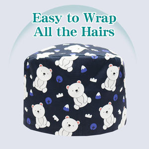 หมวกขัดซาตินเรียงรายโรงพยาบาลสัตว์เลี้ยงศัลยแพทย์หมวกพยาบาลแพทย์อะนิเมะสําหรับผู้หญิงพยาบาลหมวกผมยาวขายส่ง - Product Image 3