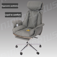 Chaise de bureau électrique de luxe avec massage Shiatsu, fonctions de pression d'air et de roulement, couverture multi-zones, en cuir PU, garantie d'un an
