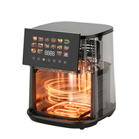 Nouvelle friteuse à air numérique intelligente 8L avec 4 tubes chauffants électriques OEM et grand écran couleur, sans huile, Freidora De Aire Digital