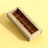 Boîte d'emballage de dattes au chocolat en gros, boîte de chocolat de luxe avec logo en estampage à chaud, boîte cadeau rigide au chocolat à encre de soja