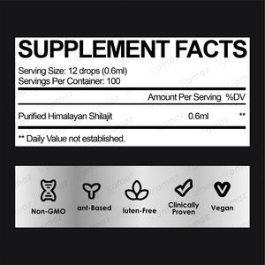 OEM Shilajit resina gocce organiche e Halal certificato di energia integratore di vitamine prezzo di fabbrica - Product Image 2