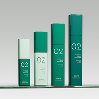 Flacon pulvérisateur vide à pompe cosmétique en plastique noir mat PET 30ml 60ml 80ml 90ml