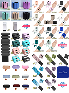 Pesos de Pulso e Tornozelo Ajustáveis de 1LB, 2LB, 4LB para Academia, Pesos de Silicone para Mulheres - Product Image 2
