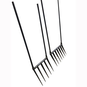 JH-Mech 5 dents <span class=keywords><strong>pour</strong></span> jardinage bêche creuser <span class=keywords><strong>acier</strong></span> forgé 46 pouces à long manche griffe désherbeur en <span class=keywords><strong>acier</strong></span> au carbone fourche large - Product Image 1