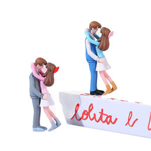 Miniature Cartoon Couple PVC Decorative Ornaments 2Pcs Cute Sweet Desktop <b>Accessories</b> For <b>Girls</b> <b>Bedroom</b> Valentine'S Day - Product Image 5