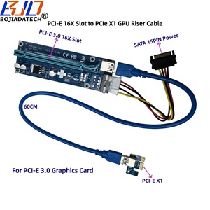 การ์ดไรเซอร์16X สำหรับ1x ver009 S PCI-E การ์ด4PIN Molex พร้อมสาย3.0 USB 60cm สำหรับ GPU กราฟิกการ์ด - Product Image 1