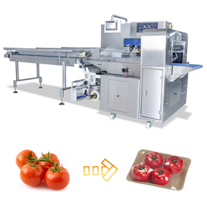 Dòng chảy tự động <span class=keywords><strong>wrapper</strong></span> gối Rau máy đóng gói với các hợp chất bộ phim nhựa - Product Image 3