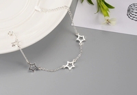Bracelet chaîne en argent sterling 925 FY-SL140 en gros, style coréen, simple et artistique, étoile creuse, tendance