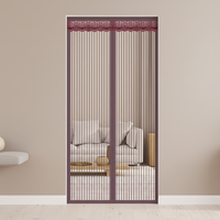 Porte à grille magnétique personnalisable avec filet anti-moustiques respirant, durable, lavable de 1 mm et design minimaliste pour chambres à coucher