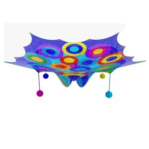 Equipo de juego de ganchillo colorido suave personalizable, laberinto para niños en interiores y exteriores, <span class=keywords><strong>Curso</strong></span> de cuerda de red de escalada en nido de abeja - Product Image 1