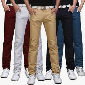 กางเกงทำงานผู้ชายแฟชั่นใหม่ ฤดูใบไม้ผลิ 2024 ระบายอากาศได้ดี สไตล์ลำลอง ทรงเข้ารูป เอวกลาง ทรงตรง สีเข้มฟอกย้อม - Product Image 2