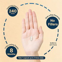 Capsules de complexe 3-en-1 de glycinate de magnésium avec vitamine C, 240 capsules végétales