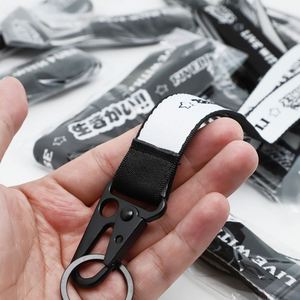 Personalized JDM Style Woven Car Keyring Lanyards High Quality Car Culture Related Merchandise Promotional Jacquard Neck Strap - Product Image 3