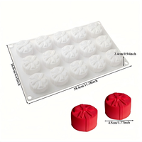 Moule en silicone 2-en-1 pour coffret cadeau de la Saint-Valentin - Créez un gâteau en forme de cœur avec un nœud - Chocolats assortis pour coffret cadeau en forme de cœur DIY