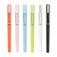 Aihao Luxe 6 Kleuren Leuke Kleurrijke Aangepaste Plastic Navulbare Inkt Cartridge Gel Inkt Pennen Voor School Kantoorbenodigdheden