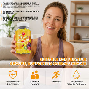 Complément Alimentaire Gommes Sans Sucre Vitamine D3 K2 pour Stimuler l'Absorption du Calcium et Soutenir la Santé des Os et des Dents pour Adultes et Personnes Âgées - Product Image 3