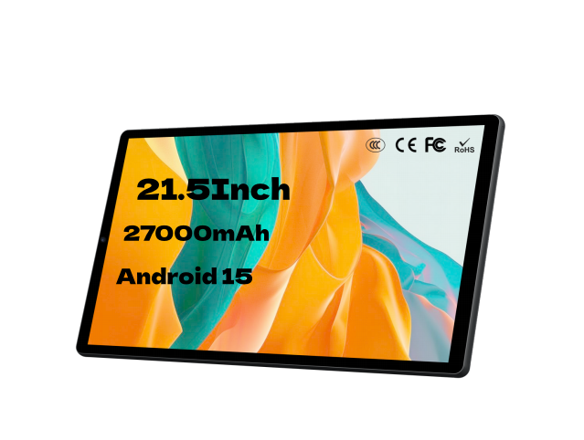 21.5" Business All in One Touch Screen Android 15, FHD IPS, 13MP Camera, 27000mAh Battery for Conference Room/Remote Work