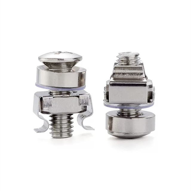 Server Rack Mount Cage Nuts Screws and Washers for Rack Mount Server Cabinet Patch Panel Screw M5 M6 Fixing Screws Set