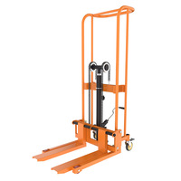 Chariot élévateur à fourche hydraulique manuel en gros, 1-3 tonnes, chariot élévateur semi-électrique, pneus en polyuréthane, chariot élévateur à fourche