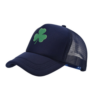 Sombrero de camionero de verano para hombre con patrón de trébol gorra de béisbol de malla de protección solar transpirable de moda para actividades al aire libre - Product Image 5