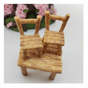 Mini table et 2 chaises, accessoires pour maisons de poupées, figurines miniatures pour jardins féériques - Product Image 6