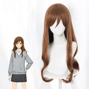 Perruques de cosplay Ainizi de 70 cm, synthétiques, résistantes à la chaleur, longues, couleur brune, Hori Kyouko, de Hori et <span class=keywords><strong>Miyamura</strong></span>, pour femmes - Product Image 1