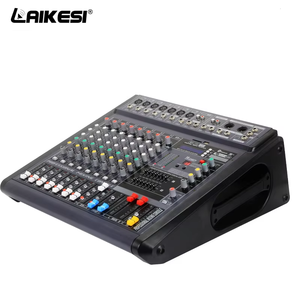 LAIKESI Console de mixage audio MP3 professionnelle avec 2 groupes de contrôle DJ, <span class=keywords><strong>amplificateur</strong></span> métallique 8 canaux, rouge + noir, 16 effets DSP - Product Image 3