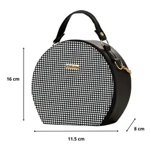 Bolso Bandolera Fana Xenai Cuadri Blanco Vintage con Dos Correas, Forro de PU, para Uso Diario de Mujer - Product Image 4