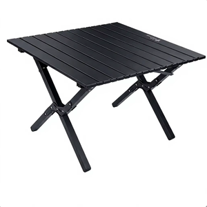 Table de pique-nique pliante d'extérieur CZFIT, légère, en acier carbone imitation bois, avec sac de transport - Product Image 2