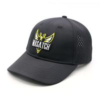 Casquette de baseball respirante en polyester perforé avec logo brodé personnalisé et découpe laser, idéale pour les sports de plein air