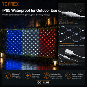 Guirlande lumineuse LED en forme de drapeau national pour la décoration d'événements intérieurs/extérieurs, 100 m, fil de cuivre noir avec LED blanc chaud, IP65/IP44 - Product Image 3