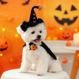 Hübscher lässiger Woll hexen hut für kleine Hunde und Welpen Haustier katzen zubehör für <span class=keywords><strong>Halloween</strong></span> und Winter im klassischen Stil - Product Image 3