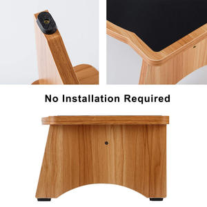 Tabouret de toilette accroupi portable en bambou contemporain escabeau de salle de bain pliable en bois avec pieds antidérapants pour hôtels - Product Image 4