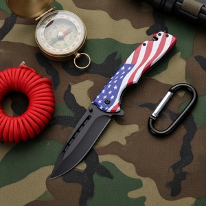 มีดพับอเนกประสงค์ สแตนเลส อลูมิเนียม ด้ามจับ DIY ปรับแต่งได้ OEM สำหรับพกพา แคมป์ปิ้ง กิจกรรมกลางแจ้ง เอาตัวรอด HK FB227 - Product Image 4