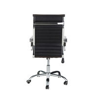 Chaise de bureau de conférence en cuir véritable de haute qualité, pivotante, avec mécanisme de levage, design simple, structure métallique stable pour le personnel