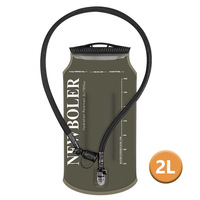 Poche à eau TPU 2L sans BPA, qualité alimentaire, étanche, valve push-pull, randonnée, camping, course à pied, cyclisme, sports de plein air
